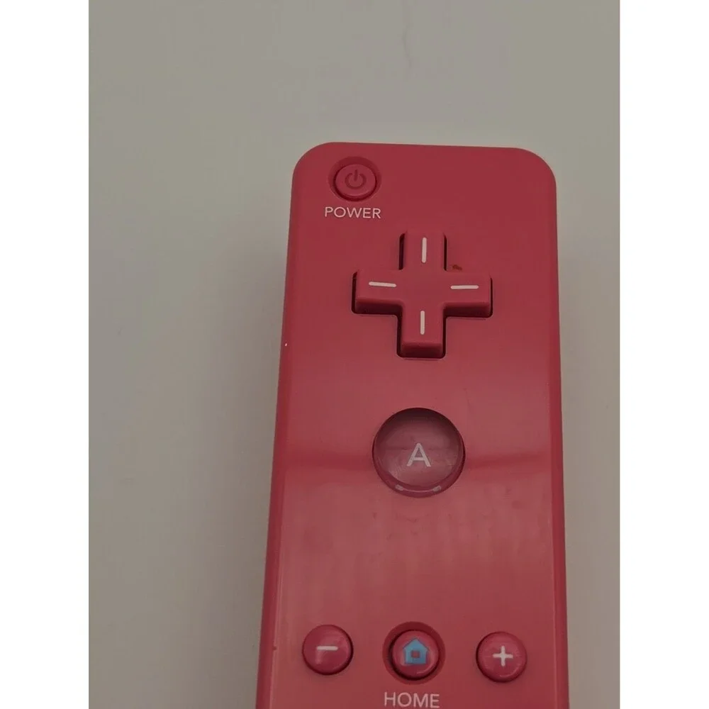Pink Wii Nintendo Motion Plus Controller With Sleeve And Strap Tested